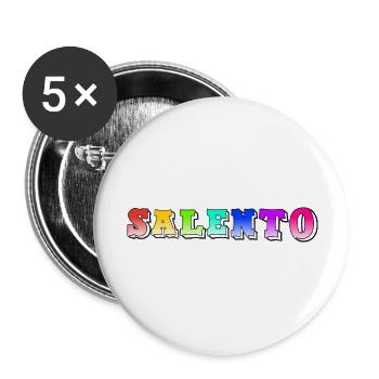 Farbenfroher Salento - Buttons groß 56 mm (5er Pack) - Weiß - Vorne