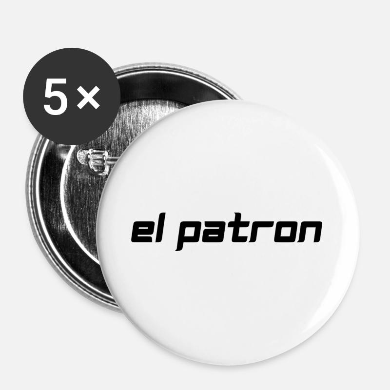 El Patron – The Chef Look - Buttons large 2.2''/56 mm (5-pack) - white