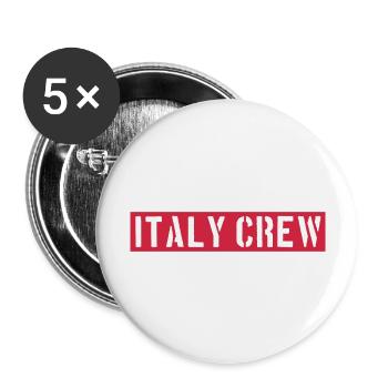 Italy Crew - Buttons large 2.2''/56 mm (5-pack) - white - Front