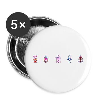 novavarion space sci fi stars galaxy moon planets - Buttons large 2.2''/56 mm (5-pack) - white - Front