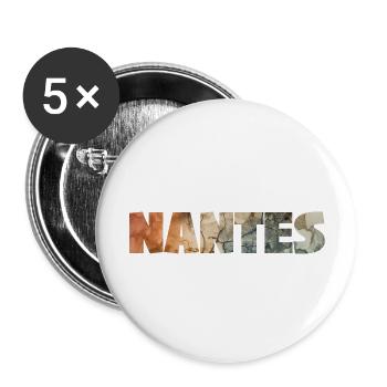 NANTES COLORFUL - Buttons large 2.2''/56 mm (5-pack) - white - Front