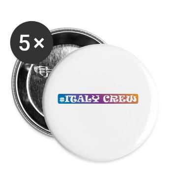 Italy Crew - Buttons large 2.2''/56 mm (5-pack) - white - Front