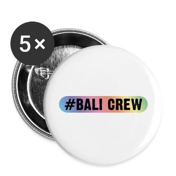 Bali Crew - Buttons groß 56 mm (5er Pack) - Weiß - Vorne