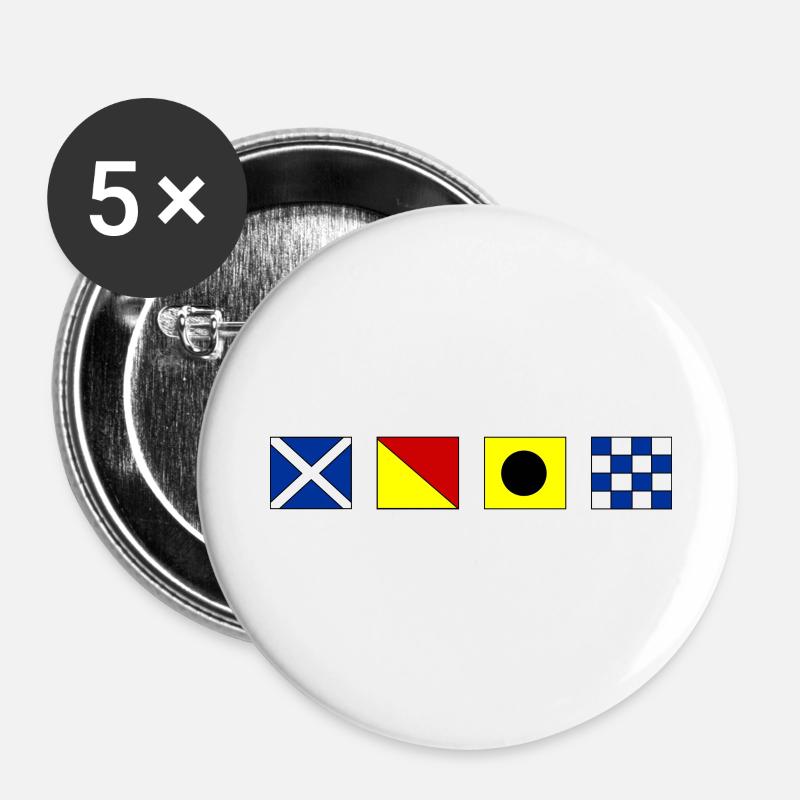 Hello - Buttons large 2.2''/56 mm (5-pack) - white