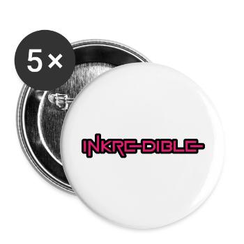 Inkredible - Buttons groß 56 mm (5er Pack) - Weiß - Vorne