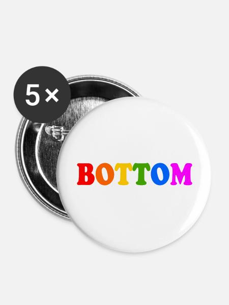 Bottom - Buttons groß 56 mm (5er Pack) - Weiß