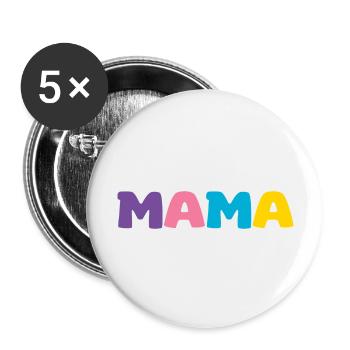 Mom - Buttons large 2.2''/56 mm (5-pack) - white - Front