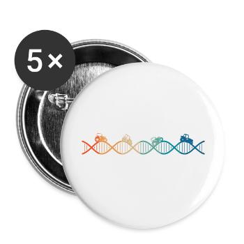 the Tractor is in my DNA - Buttons large 2.2''/56 mm (5-pack) - white - Front