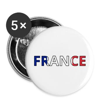 Flag of France - Buttons large 2.2''/56 mm (5-pack) - white - Front