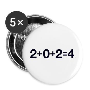 2024 - Buttons groß 56 mm (5er Pack) - Weiß - Vorne