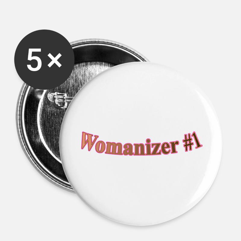 Womanizer #1 - Buttons groß 56 mm (5er Pack) - Weiß