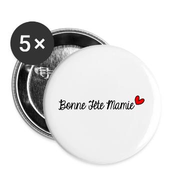 OMA. OMA. MUTTERTAG. ALLES GUTE ZUM GEBURTSTAG - Buttons groß 56 mm (5er Pack) - Weiß - Vorne