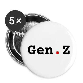 Gen. Z - Lot de 5 grands badges (56 mm) - blanc - Devant