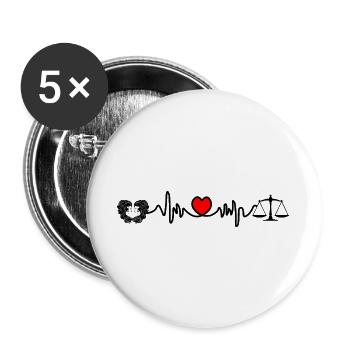 Balance Cardio Twin de fréquence cardiaque - Lot de 5 grands badges (56 mm) - blanc - Devant