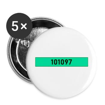 101097 - October 10, 1997 - 10.10.1997 - 10.10.97 - Buttons large 2.2''/56 mm (5-pack) - white - Front