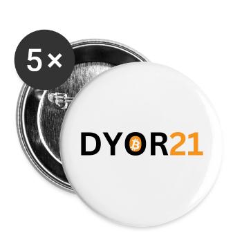 DYOR21 - Buttons large 2.2''/56 mm (5-pack) - white - Front