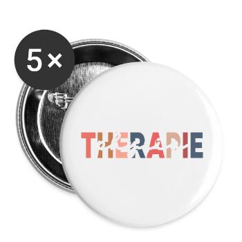 Physiotherapie Physiotherapeuten Physiotherapeut - Buttons groß 56 mm (5er Pack) - Weiß - Vorne