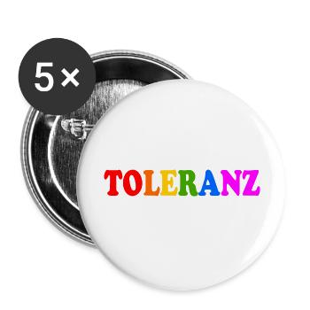 Toleranz - Buttons groß 56 mm (5er Pack) - Weiß - Vorne