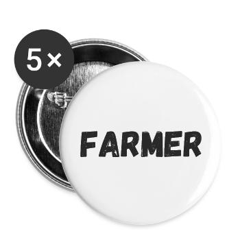 Farmer - Buttons large 2.2''/56 mm (5-pack) - white - Front