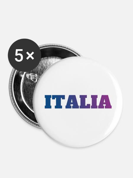 Italia - Buttons groß 56 mm (5er Pack) - Weiß