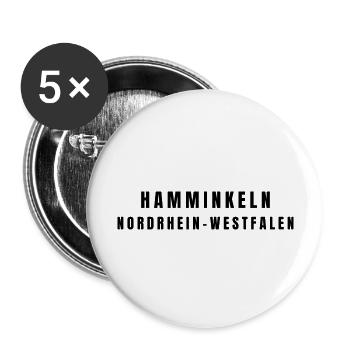 Hamminkeln Nordrhein-Westfalen - Buttons groß 56 mm (5er Pack) - Weiß - Vorne