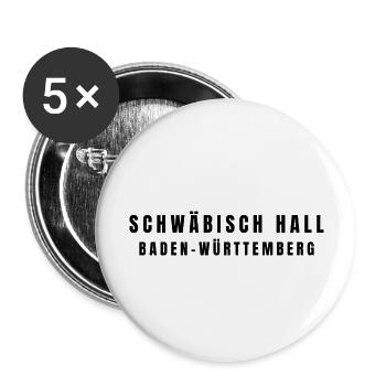 Schwäbisch Hall Baden-Württemberg - Buttons groß 56 mm (5er Pack) - Weiß - Vorne