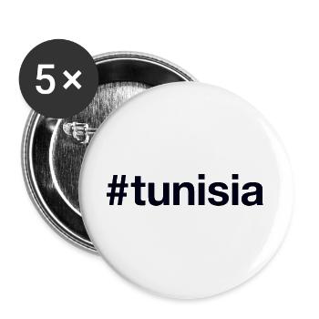 TUNISIE Hashtag Tunesien - Lot de 5 grands badges (56 mm) - blanc - Devant