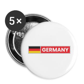Germany National Flag - Buttons large 2.2''/56 mm (5-pack) - white - Front
