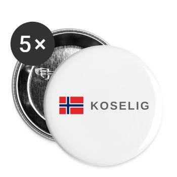 Gemütliches Norwegen - Buttons groß 56 mm (5er Pack) - Weiß - Vorne