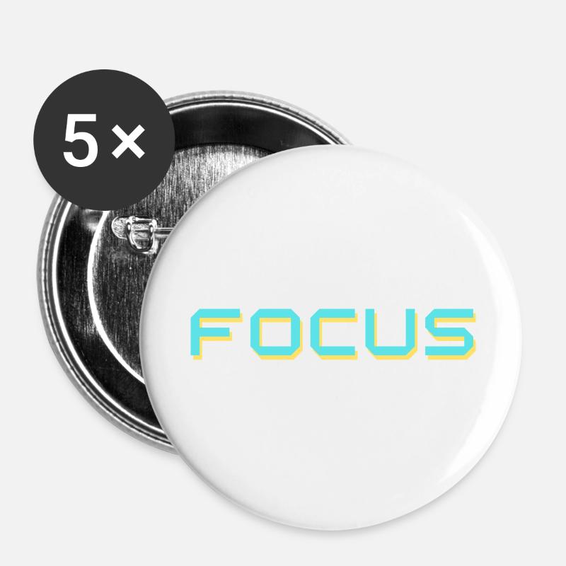 Focus - Buttons large 2.2''/56 mm (5-pack) - white