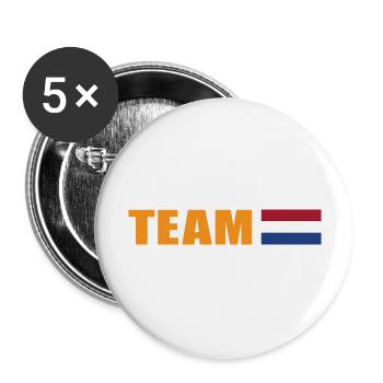 Support-Team Holland - Buttons groß 56 mm (5er Pack) - Weiß - Vorne