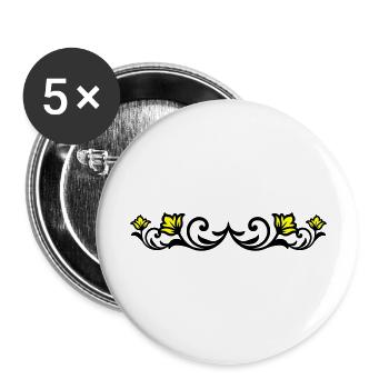 Floral Element - Buttons large 2.2''/56 mm (5-pack) - white - Front