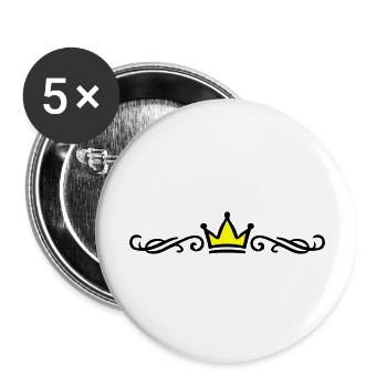 Crown Ornament - Buttons large 2.2''/56 mm (5-pack) - white - Front