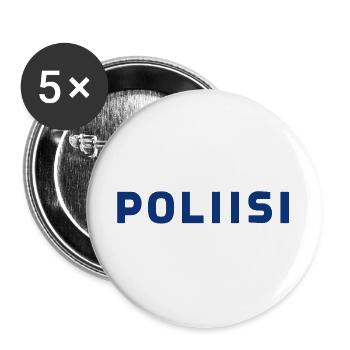 police - Buttons large 2.2''/56 mm (5-pack) - white - Front