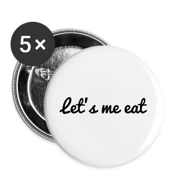 ZITAT. NACHRICHT. HUMOR. LUSTIGE ZITATE - Buttons groß 56 mm (5er Pack) - Weiß - Vorne