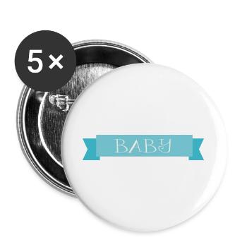 baby - Buttons groß 56 mm (5er Pack) - Weiß - Vorne