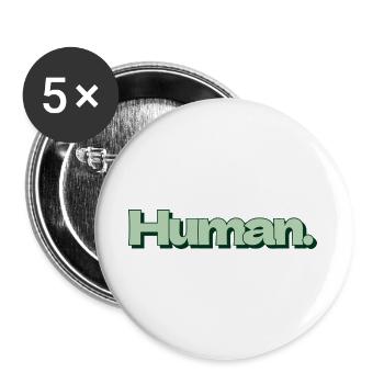 Human Nature Connection - Buttons large 2.2''/56 mm (5-pack) - white - Front