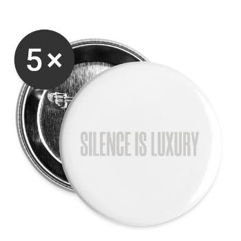 Minimalist Premium Typography Design  - Buttons large 2.2''/56 mm (5-pack) - white - Front