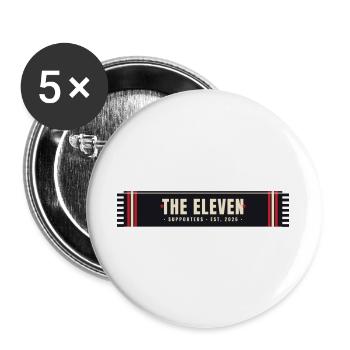 Die Elf — Design des Stützerschals - Buttons groß 56 mm (5er Pack) - Weiß - Vorne