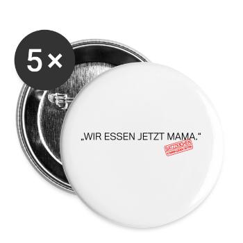 Satzzeichen Retten Leben Spruch - Buttons groß 56 mm (5er Pack) - Weiß - Vorne