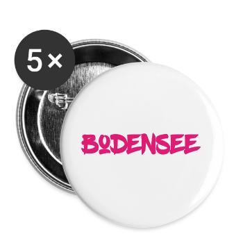 Bodensee - Süddeutschland - Österreich - Schweiz - Buttons groß 56 mm (5er Pack) - Weiß - Vorne