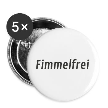 Fimmelfrei – Humorvolles Typografie Motiv - Buttons groß 56 mm (5er Pack) - Weiß - Vorne