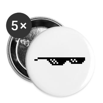 Deal with it Sonnenbrille Pixelbrille - Buttons groß 56 mm (5er Pack) - Weiß - Vorne