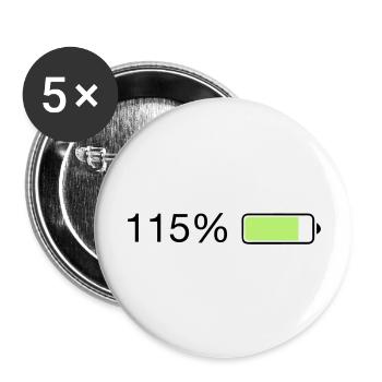 Fullenergy 115% Ladebalken - Buttons groß 56 mm (5er Pack) - Weiß - Vorne
