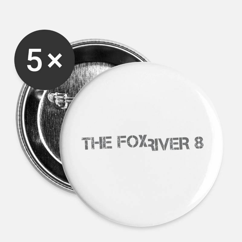 The Fox River 8 - Buttons large 2.2''/56 mm (5-pack) - white