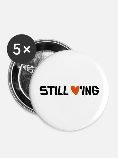 Still Loving - Buttons groß 56 mm (5er Pack) - Weiß