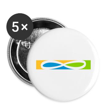 Icône Stripe Infinity - Lot de 5 grands badges (56 mm) - blanc - Devant