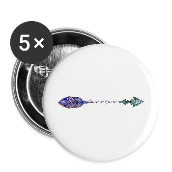 Tattoo tattoo tribal tattoos warrior art - Buttons large 2.2''/56 mm (5-pack) - white - Front