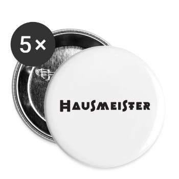 Hausmeister Hausmeisterei Handwerk - Buttons groß 56 mm (5er Pack) - Weiß - Vorne