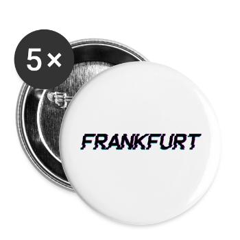 Frankfurt - Buttons groß 56 mm (5er Pack) - Weiß - Vorne